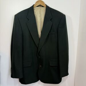 Stafford Blazer Mens 44R Forest Green Jacket Sport Coat 100% Camel Hair Classic
